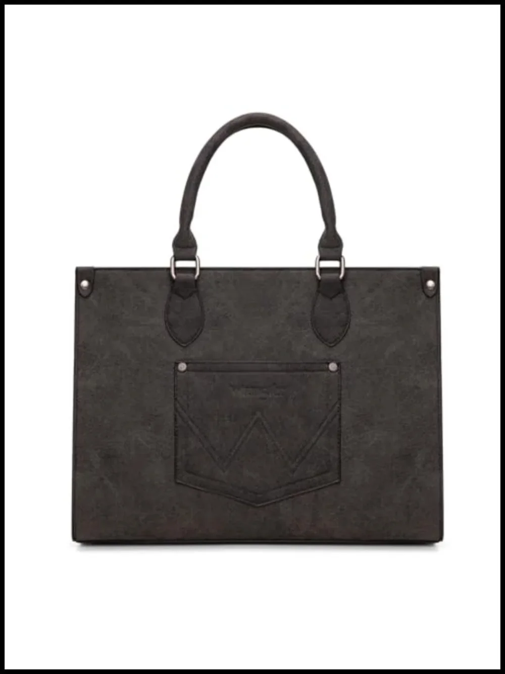 Large Western Tote Bag with Crossbody Strap - Fits Laptop